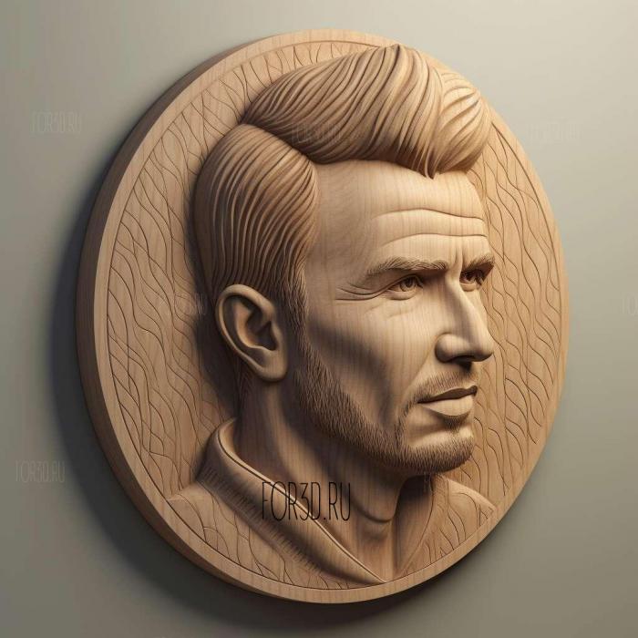 David Beckham 2 stl model for CNC